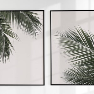 Palm Leaves Photo Wall Art Printable Set | Beach Vibes House Decor | Tropical, Botanical, Nature Modern Prints | Digital File Printable