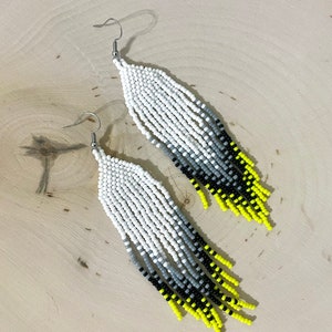 Yellow Beaded Earrings