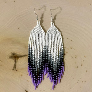 Purple Beaded Earrings