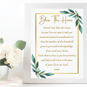 Home Blessing | GOLD VERSION | Housewarming Gift | Home Decor Art Printable | Digital Download | Prayer Blessing