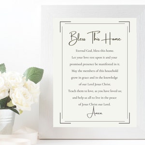 Home Blessing | SIMPLE VERSION | Housewarming Gift | Home Decor Art Printable | Digital Download | Prayer Blessing