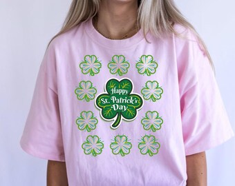 Happy St Patrick's Day Kleeblatt T-Shirt | Klee Muster Tee