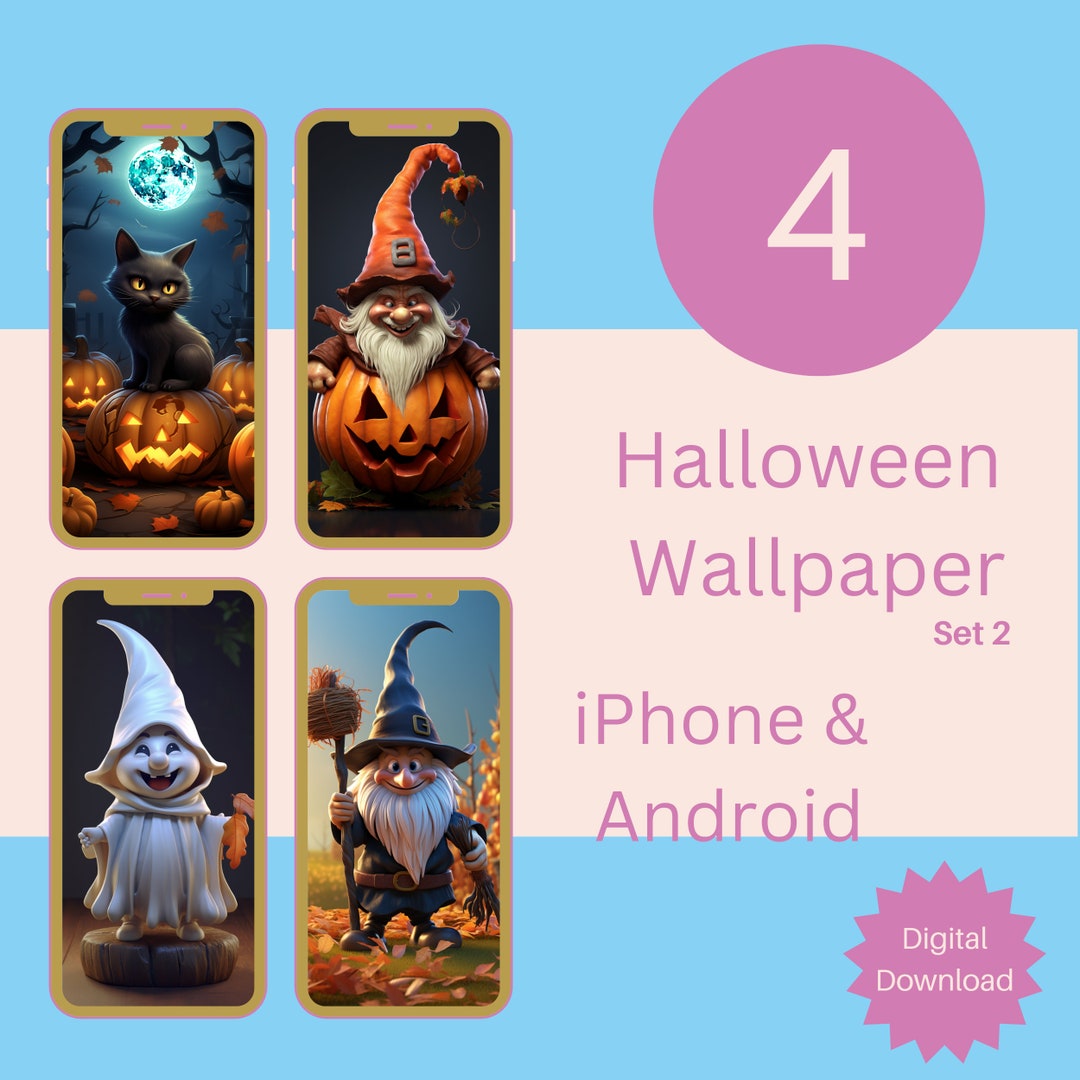 Spooktacular 3D Halloween Wallpaper Pack Transform Your - Etsy