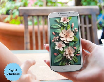 3D Floral Wallpaper - Elevate Your Smartphone with Stunning Flower Art, lock screen, wallpaper, mobile phone background, Android, iPhone