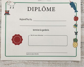 Daycare Graduation Diploma