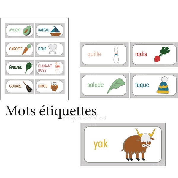 Mots étiquettes - NUMÉRIQUE