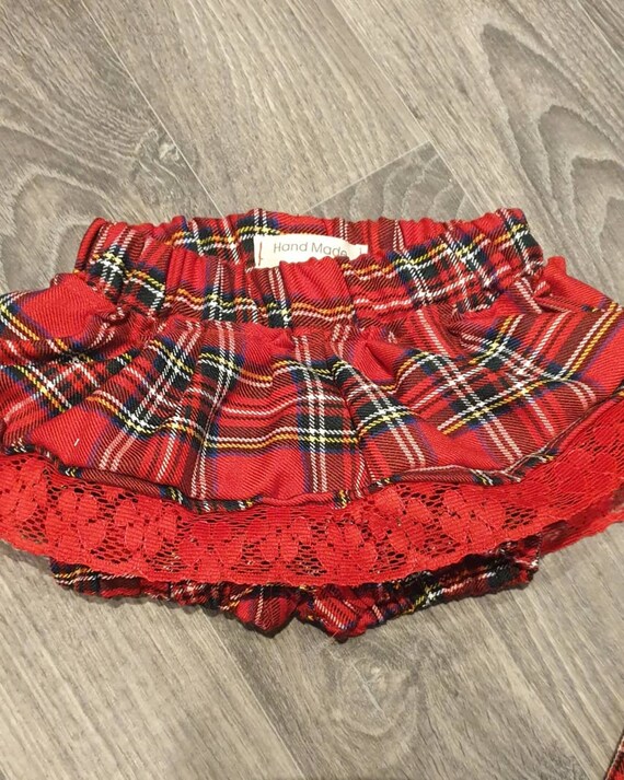 Baby Girls Bespoke Tartan Knicker Bloomer Shorts Handmade In The Uk With Love