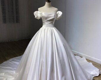 silky wedding dress