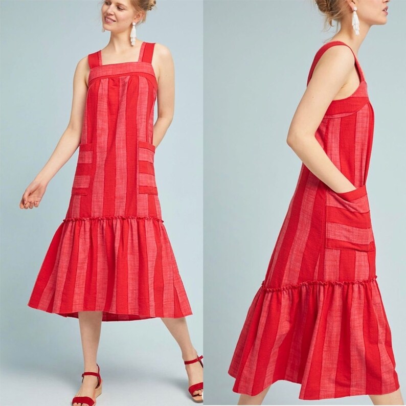 anthropologie maeve red dress