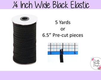 1/4 Inch (6 mm) Width Braided Elastic