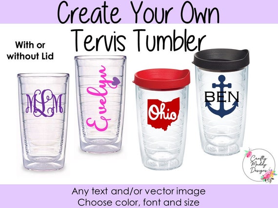 Custom Clear Acrylic Insulated Tumbler, 16oz - Choose Your Font, Color, and  Design - Etsy