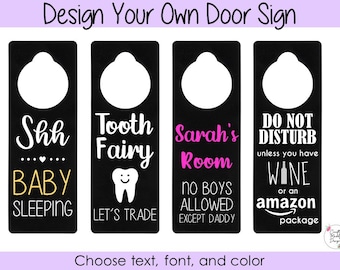Custom Door Sign - Do not Disturb - Tooth Fairy - Kids Room Sign - Welcome Sign - Christmas Sign - Holiday Sign