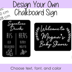 Custom Chalkboard Sign - Choose your Font, Color, and Text