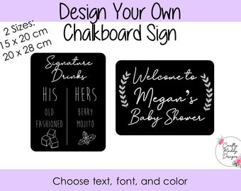Custom Chalkboard Sign - Choose your Font, Color, and Text