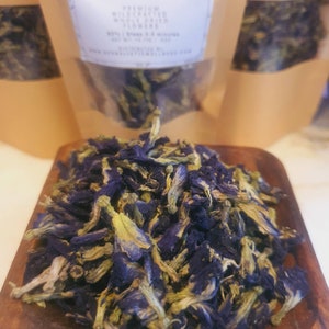 Butterfly Pea Flower Organic Herb Tea Bags INCLUDED Loose Whole flowers image 2