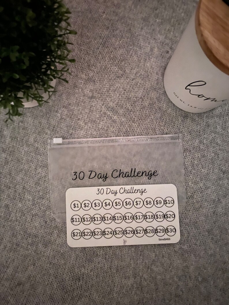 Savings Challenge 30 Days - Etsy