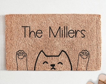 / Kitty Paws Welcome Tapis Les visiteurs Doivent /être approuv/és par le chat Paillasson/