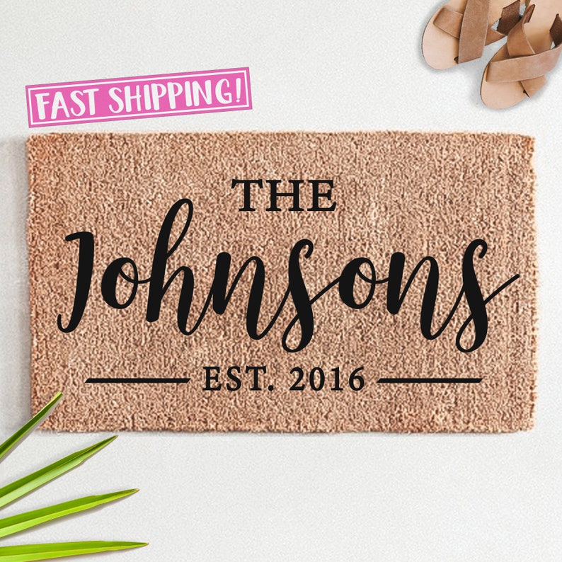 Personalized Family Name Doormat Rug Custom Doormat Etsy