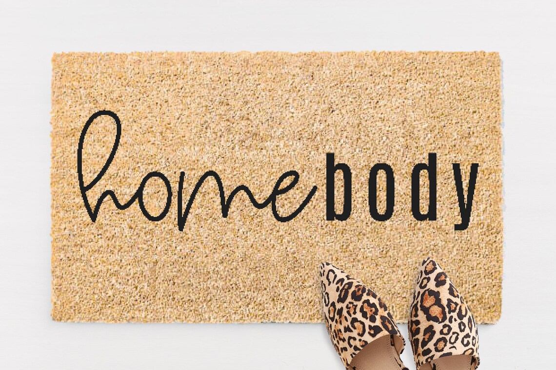 HOMEBODY Home Body Flocked Coir Doormat Personalized Etsy