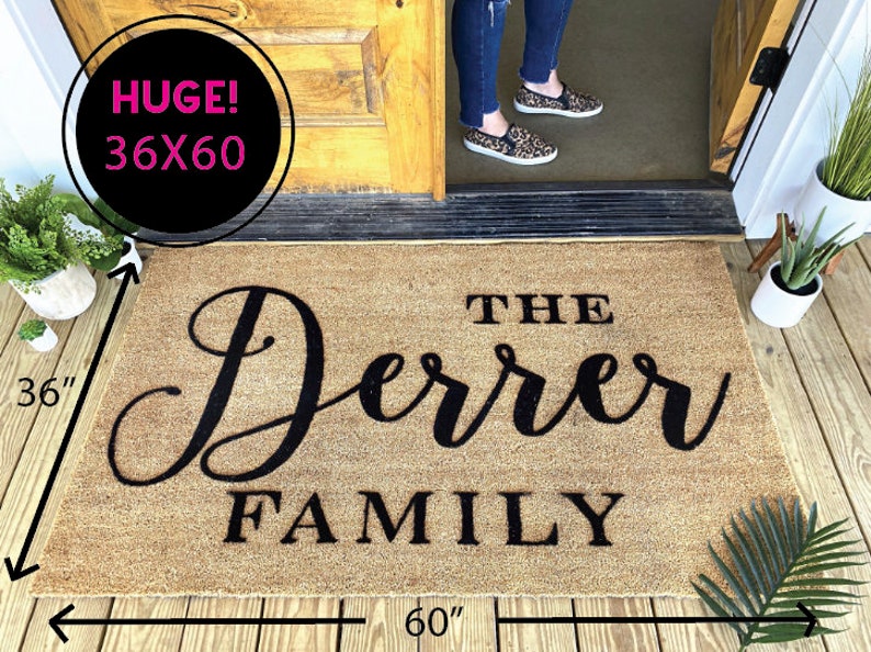 Personalized Family Name Doormat Rug Custom Doormat Etsy