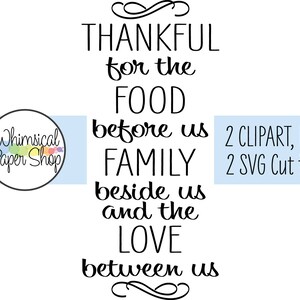 Thanksgiving SVG, Thankful SVG, Fall Sign SVG, Thankful png, Thanksgiving stencil, wood sign svg, Thankful for Food Family Love svg