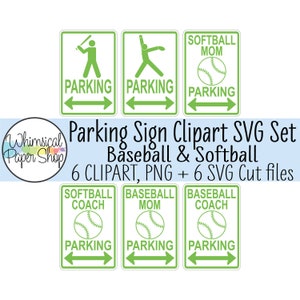 Honkbal & softbal parkeren teken SVG clipart, afdrukbare parkeer teken, honkbal moeder parkeren SVG, coach parkeren SVG, stok figuur SVG gesneden bestand