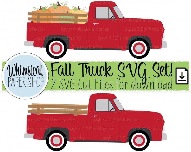 Download SVG Fall Truck old vintage truck with pumpkins cut files | Etsy