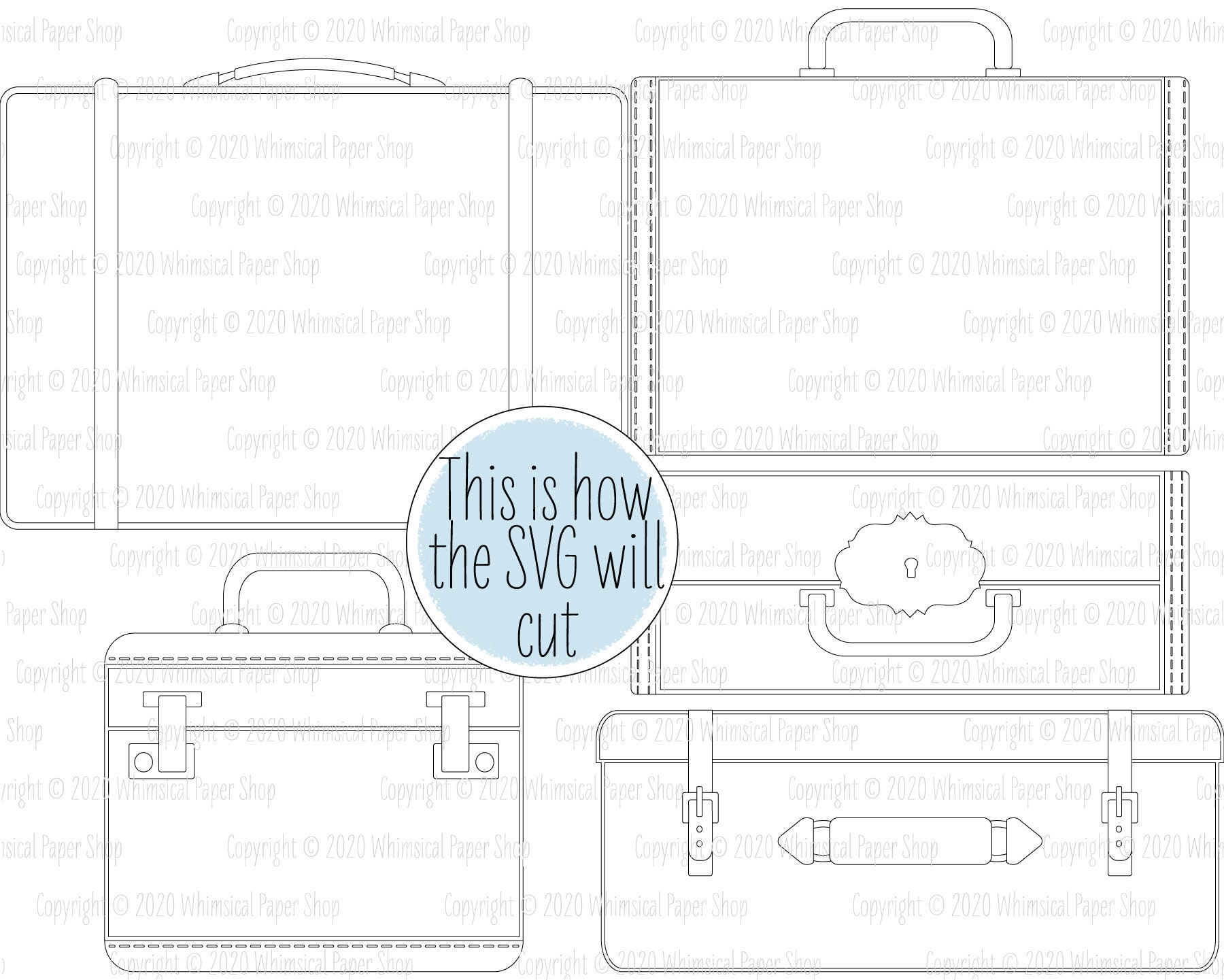 SVG Luggage and Luggage Tag Set Vintage Suitcase Svg Etsy