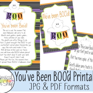 We have been BOOed printable Halloween game, Youve been booed, neighborhood game, booed game pdf, we&#39;ve been booed, kid friendly, pdf