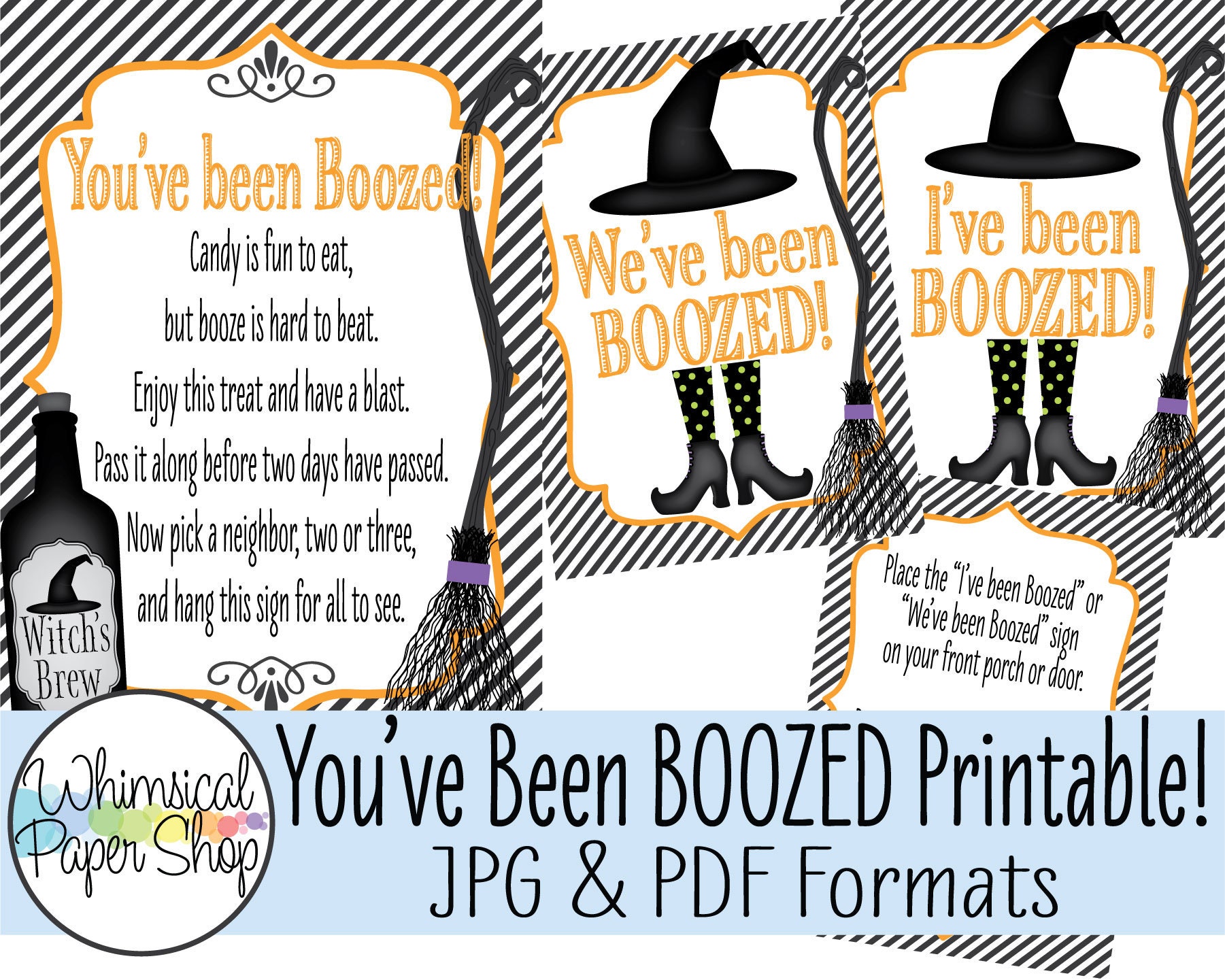 Youve Been Boozed, Adult Halloween Game Printable, Neighborhood Game, You've Been Boozed Printable Game for Friends, Boozed Game Pdf - Etsy for You Ve Been Boozed Free Printable Pdf