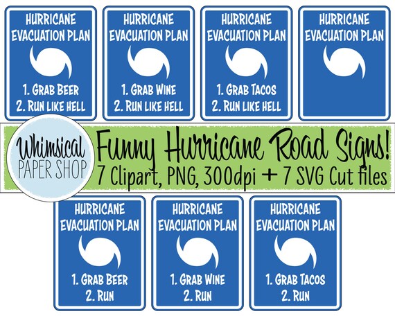 Hurricane Evacuation Sign Clipart