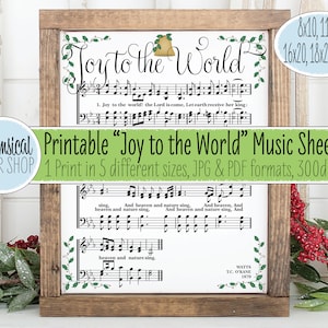 Christmas Song Printables, Joy to the World printable, Joy to the World Song Lyrics, Christmas carol sheet music, Christmas song lyrics