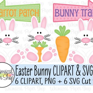 Easter SVG Clipart, Easter bunny svg, Easter clipart, Easter png, Spring clipart, Easter digital clipart, Easter bunny clipart, bunny png