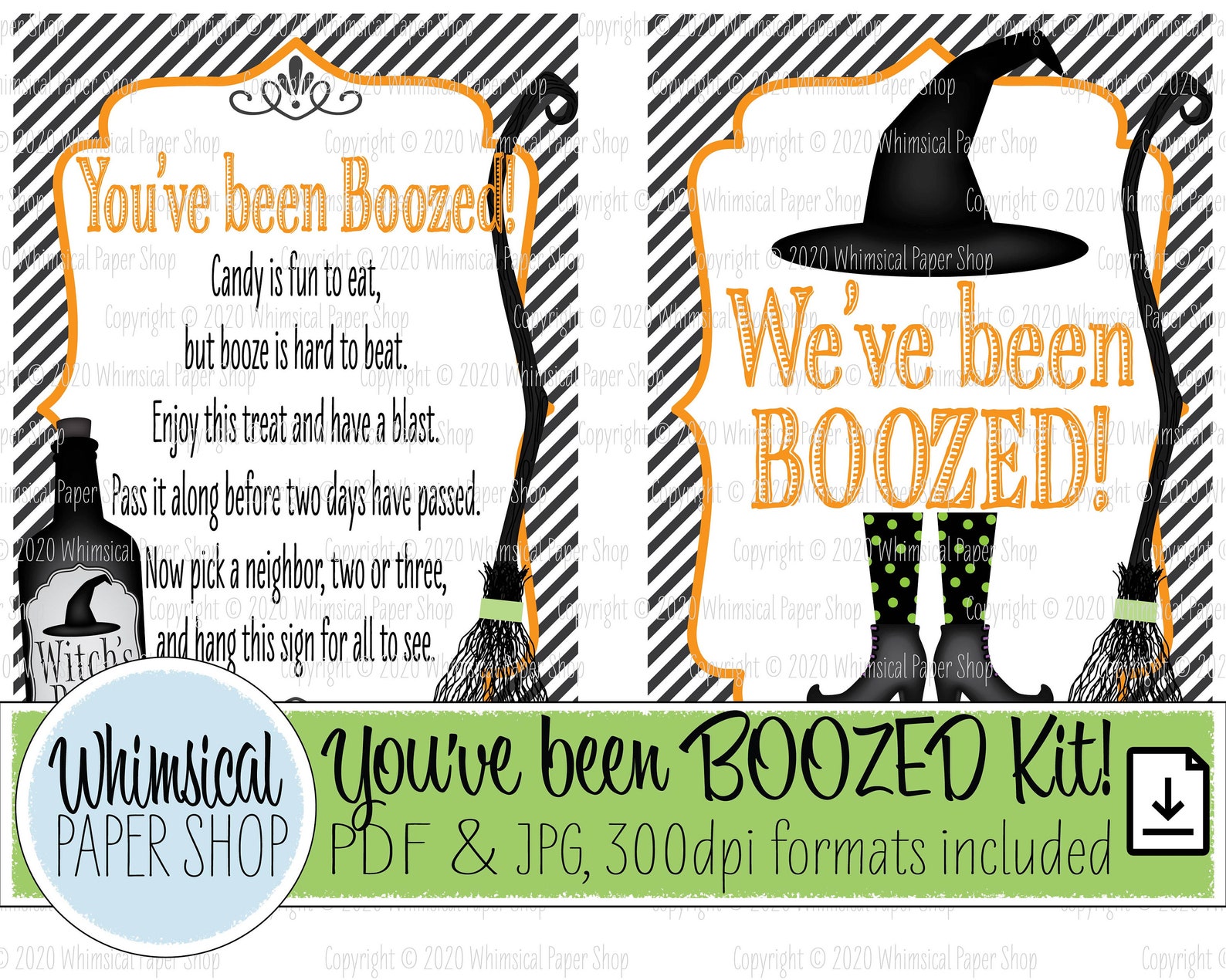 You've Been Boozed Printable Game Boozed Sign PDF Adult | Etsy