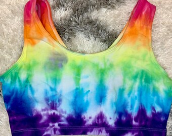 tie dye sports bra