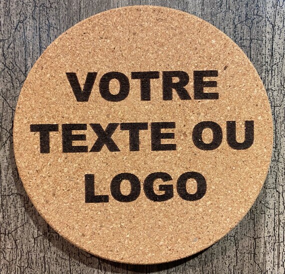 Custom coasters (Your text or logo) Package (4/6/8/10)