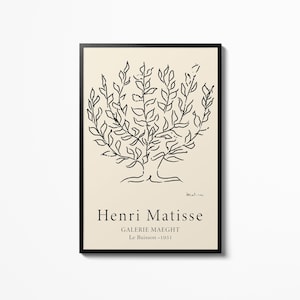 Henri Matisse Tree Le Buisson Poster, Matisse Art Print, Matisse the cut outs, Matisse art Picture, Henri Matisse Museum Exhibition