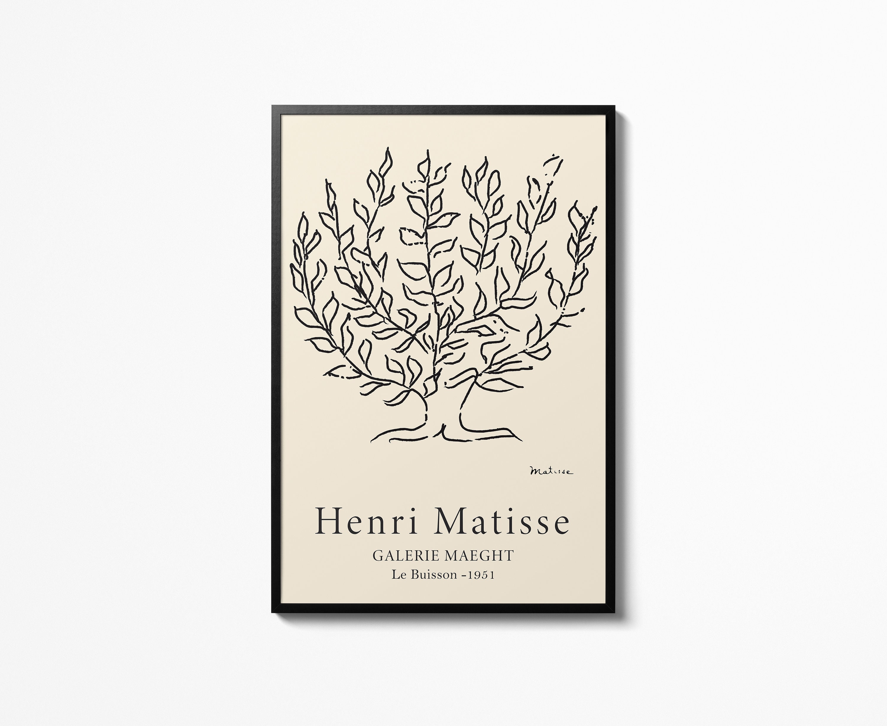 Henri Matisse Tree Le Buisson Poster Matisse Art Print Etsy