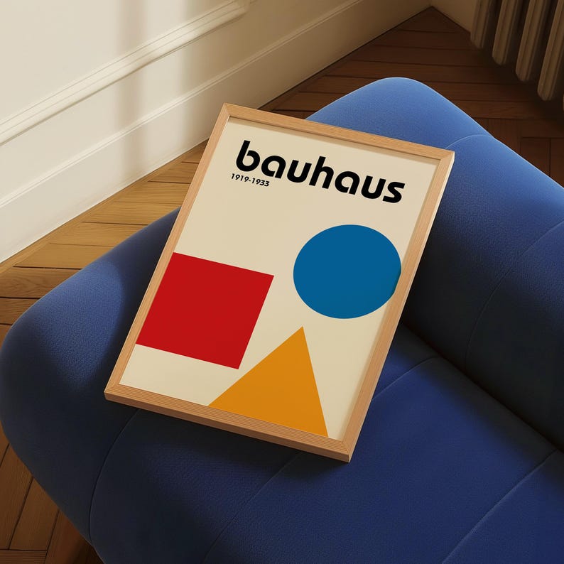 Bauhaus Abstract Poster Multicolor Wall Art Exhibition Museum Print ...