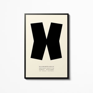 Ellsworth Kelly Black Poster Gallery Ferus Print Los Angeles California Art Museum Exhibition Wall Hanging Art Home Decor