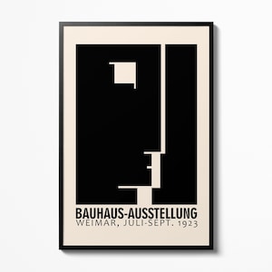 Bauhaus Ausstellung Wall Art Poster ,Museum Exhibition Print, Herbert Bayer poster, Walter gropius, Bauhaus Home Decor Accessories