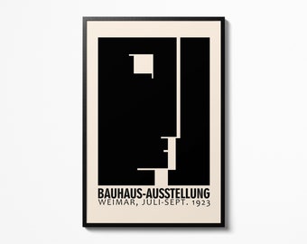 Bauhaus Ausstellung Wall Art Poster, Museum Exhibition Print, Herbert Bayer poster, Walter gropius, Bauhaus Home Decor Accessories