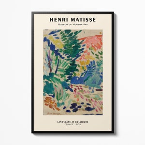 Henri Matisse Poster, Landscape Wall Art, Galerie Adrie Maeght Modern Abstract Art Museum Exhibition, Wall Print, Home decor