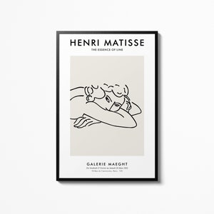 Henri Matisse Line Art Poster Vintage Exhibition Print Wall Hanging Decor