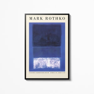 Mark Rothko Retrospective Poster Blue Wall Hanging Art Exhibition Museum Print Home Decor Accessories