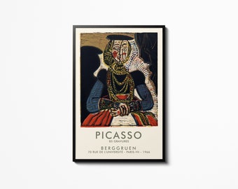 Picasso Femmes Affiche Musée Exposition Art Mural Imprimer Home Décor Pablo Picasso Berggruen & Cie Accrochage mural