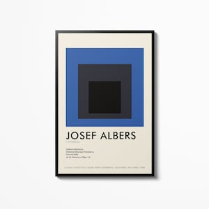 Josef Albers Cubes Poster Wall Art, Albers Exhibition Museum Poster, Josef Albers Print,Abstract Minimalistic Home Decor