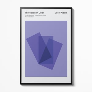 Josef Albers ''L'interazione del colore'' Poster da parete Stampa artistica della mostra Manifesto astratto