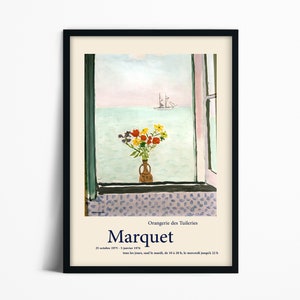 Póster de la exposición de Albert Marquet para el Musee de l'Orangerie en París 1975-1976 Lámina artística