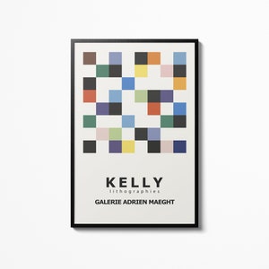 Ellsworth Kelly Blocks Poster Galerie Maeght Museum Gallery Exhibition Vintage Wall Art Home Decor Wall Hanging Print Picture